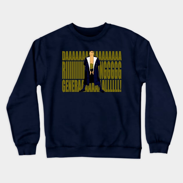 Navy General (gold letters) Crewneck Sweatshirt by BradyRain